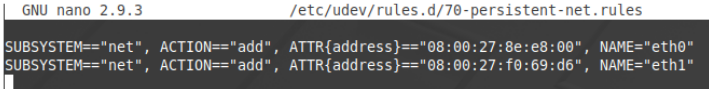 Cambio del nombre de la tarjeta de red. Cambio del nombre de la tarjeta de red.